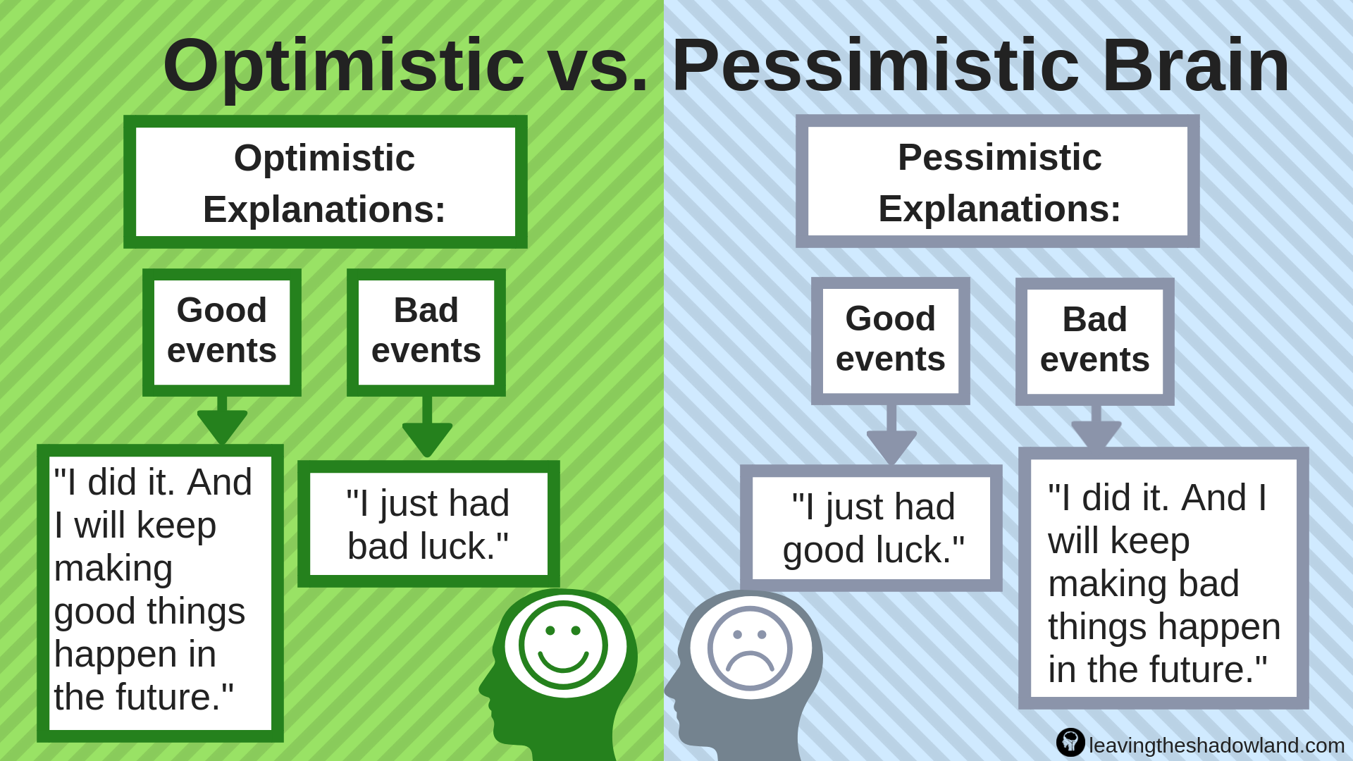 Optimistic vs. Pessimistic Brain.